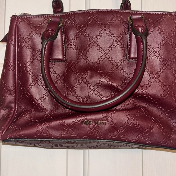 Nine West Handbags - Nine West Allyce Signature Handbag Strap & Handle Brick Red Color Medium Purse